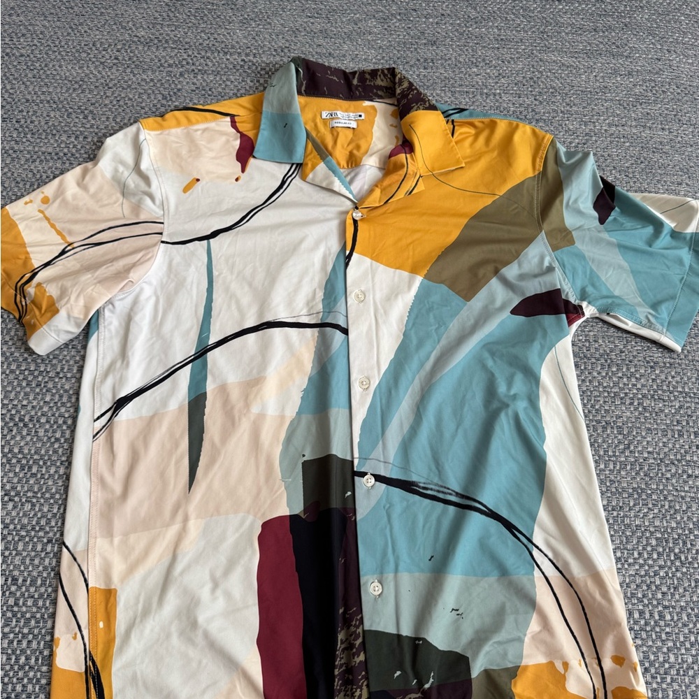 Zara Multicolor Abstract Shirt